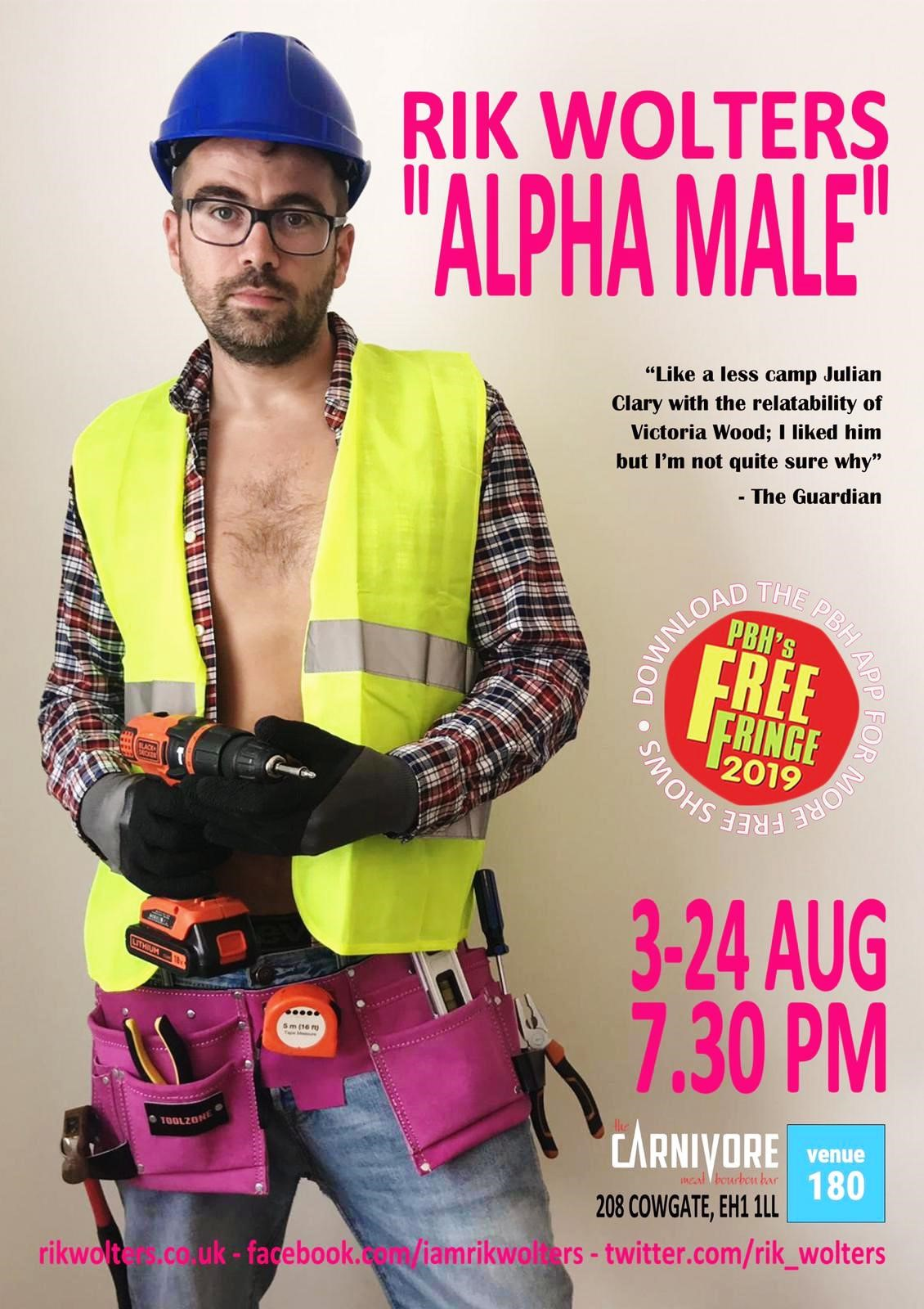 Alpha Male @ Edinburgh Fringe 3-24 Aug 19